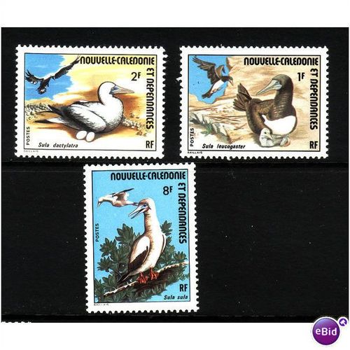 NEW CALEDONIA 1976 OCEAN BIRDS SET 3 VALS U/M MINT