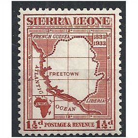 Sierra Leone 1933 SG170 1 1/2d Chestnut Mounted Mint . .