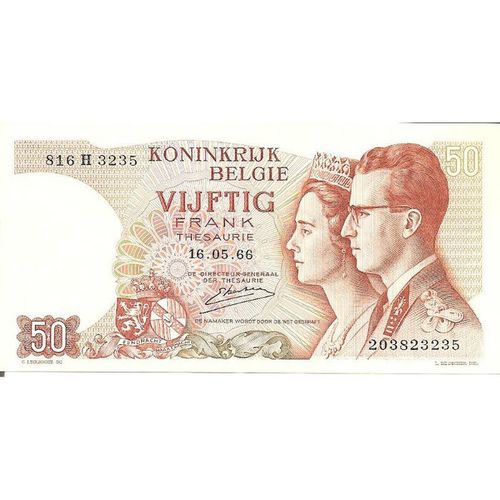BELGIE 50 FR. Type 1966 46c