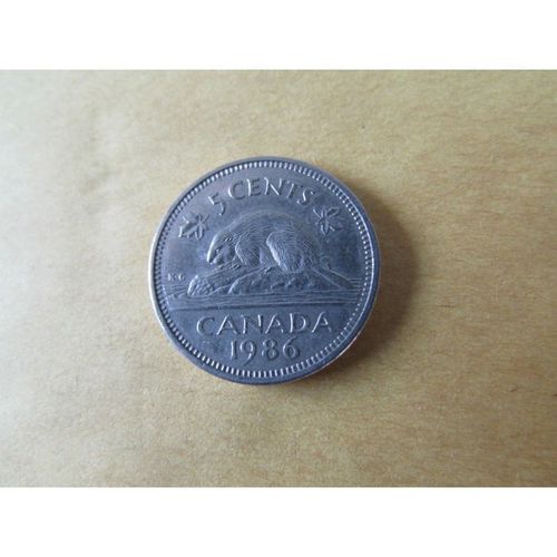 1986 QUEEN ELIZABETH II CANADA FIVE CENTS FREE POST. AAQ