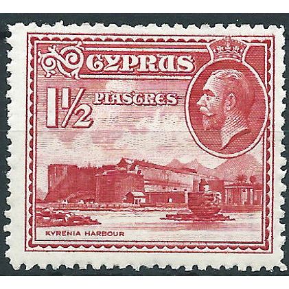 Cyprus 1934 SG137 1 1/2pi Carmine Mounted Mint .. ..