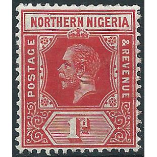 Northern Nigeria 1912 SG41 1d Red Mounted Mint . . ..