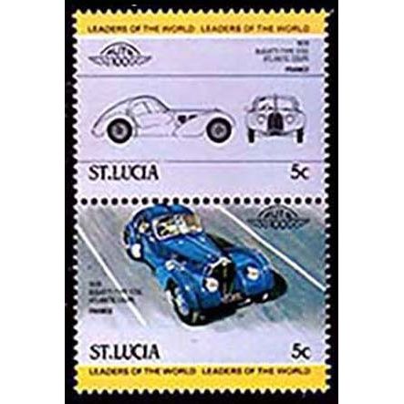 St. Lucia 1984 - Cars - 2 x 5c Se-tenant MNH Stamps