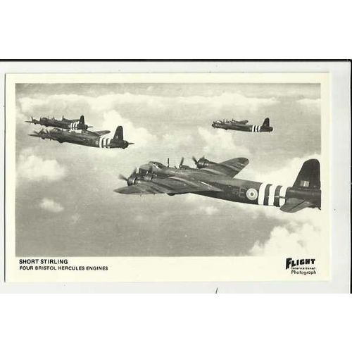 Aviation SHORT STIRLING Postcard by Flight International