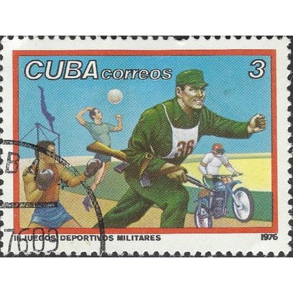 CUBA, Military Sport Games, red 1976, 3c
