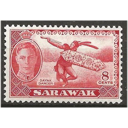 Sarawak 1950 SG176 8c Scarlet Mounted Mint . .. .