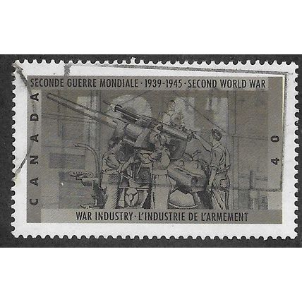CAN 1991 40c '50TH ANN OF WORLD WAR II ( 3RD SERIES)' FINE USED (EBID71-201)