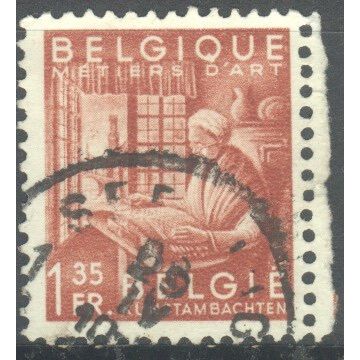 Belgium 1948 - SG1219 - 1f.35c brown - Woman Making Lace - used 11