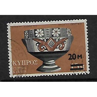 CYPRUS 1973 OPT 20m on 15m KYLIX SG 410 FINE USED