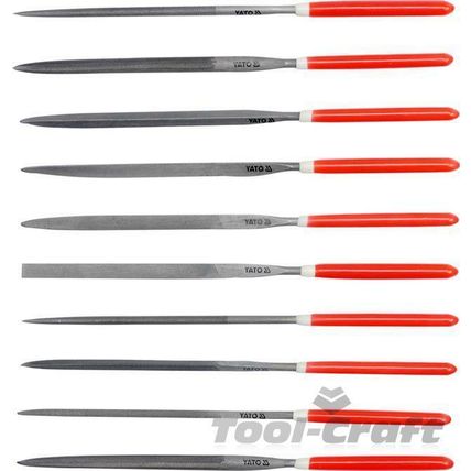 Yato professional needle metal file set of 10, 160mm by 75mm (YT-6163)
