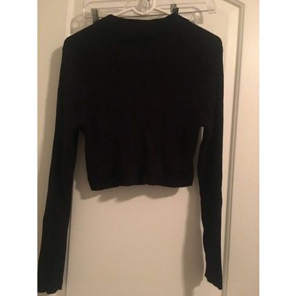Nicki Minaj Women's Juniors Black & Pink Zip Up Sweater Jacket Cropped Size XL
