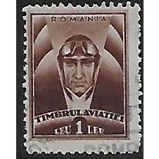 Zm Mi 16: 1 L. chocolate Postal Tax Stamp: Aviation Fund, line perf. 13½