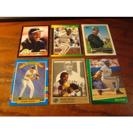 1988-1993, 32-Cards, BARRY BONDS, Giants, Check scans