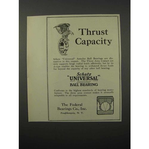 1924 Federal Bearings Schatz Universal Ball Bearings Ad
