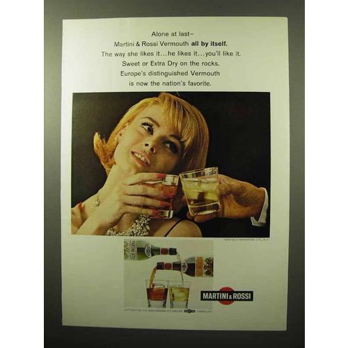 1964 Martini & Rossi Vermouth Ad - Alone At Last
