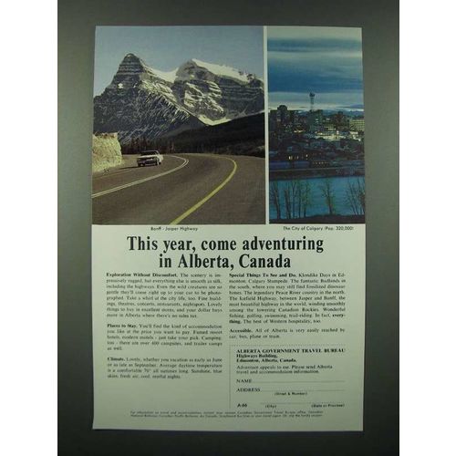 1966 Alberta Canada Ad - This Year, Come Adventuring