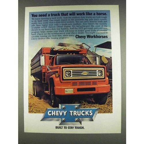 1979 Chevy Medium-Duty Trucks Ad - Work Like a Horse