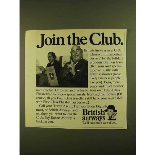 1979 British Airways Ad - Robert Morley - Join Club