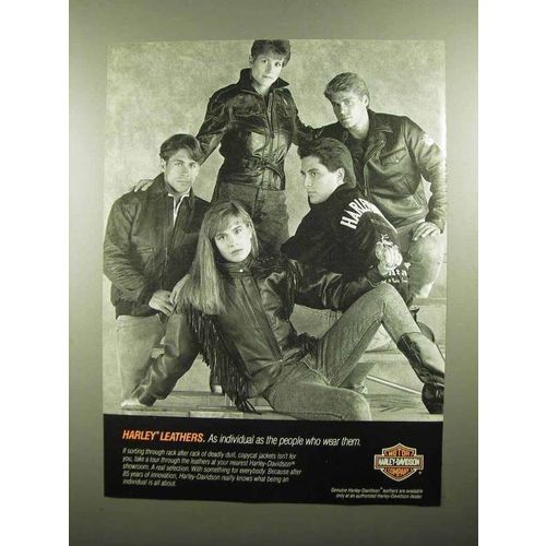 1989 Harley-Davidson Leathers Ad - Individual as People