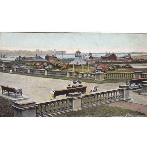 South Marine Park & New Band Stand South Shields Postcard (DUR76579)