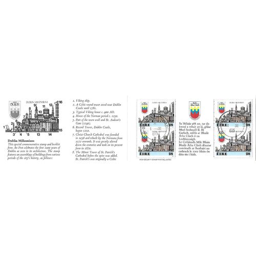 Mi MH 643 x 4 FDC: 1000th Anniversary of Dublin.