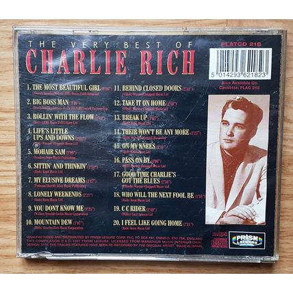 CD: Charlie Rich, The Very Best Of, 20 Greatest Hits: 1997