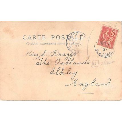 Paris Saint Germain L'Auxerrois France Postcard 1901 used VGC
