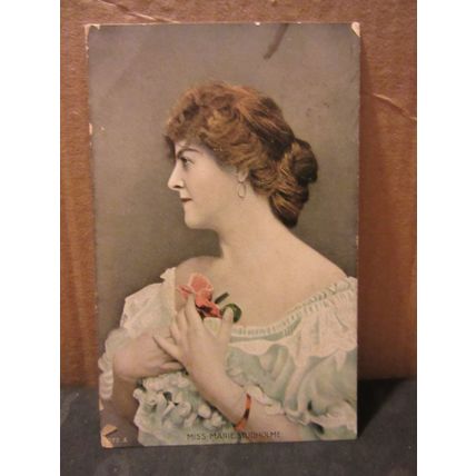 MISS MARIE STUDHOLME. actress. used antique postcard 1910 pm /