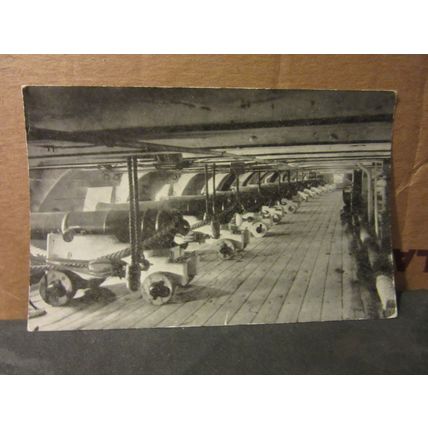 GUNS, H.M.S VICTORY, PORTSMOUTH unused vintage postcard by Gale & Polden =