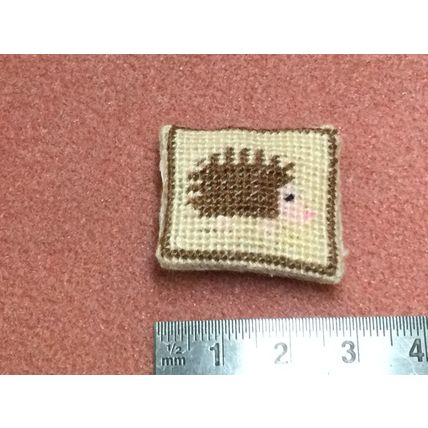 Tapestry Cushion Hedgehog 1:12th Dolls House Miniatures
