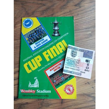 1983 FA Cup Final Programme & Ticket – Brighton & Hove Albion vs Man Utd