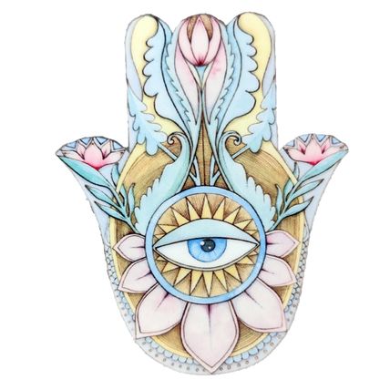 Iron On Eye Heat Transfer Decoration Flat Bright Mystic Motif 6 cm x 5 cm P407
