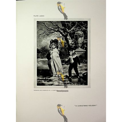 Christmas Holiday & The Singing Bird, Book Illustration (Print), 1910