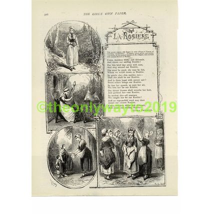 La Rosiere, Clara Thwaites, Illustrated Poetry Book Illustration (Print), 1881/2