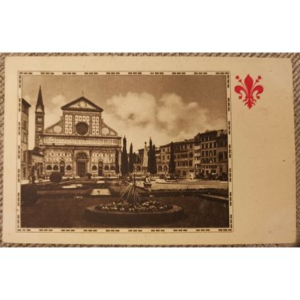 BASILICA DI S. CROCE E STAYUA A DANTE, FIRENZE (FLORENCE), ITALY, Postcard