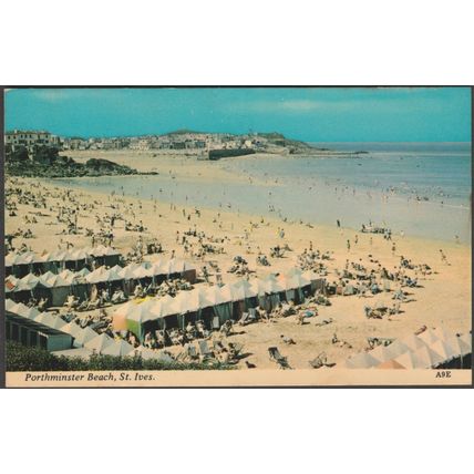 Porthminster Beach, St Ives, Cornwall, c.1960s - Harvey Barton Postcard