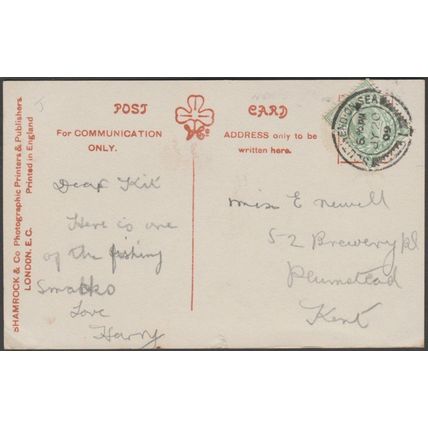 All's Well at Southend on Sea, Essex, 1909 - Shamrock RP Postcard