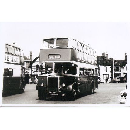 Black & White Photograph of Stratford-upon-Avon Blue Motors Ltd. - TNX 454