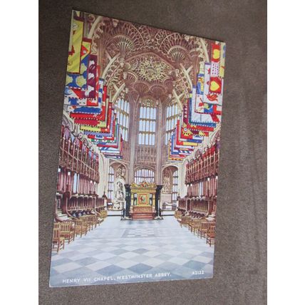 Valentines Postcard - Westminster Abbey, London - Artist J Lindsay / A2122