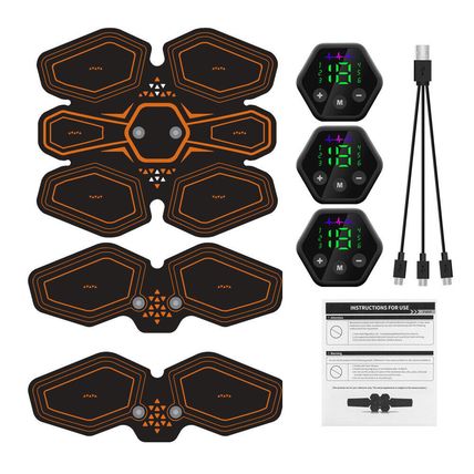 Rechargeable EMS Abdominal Muscle Toning Belt Trainer ABS Stimulator Toner Belt