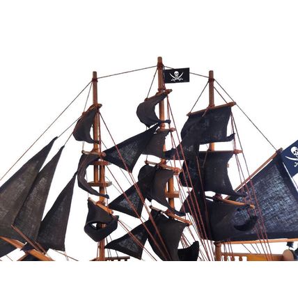 Wooden Black Pearl Black Sails Limited Model Pirate Ship 15""