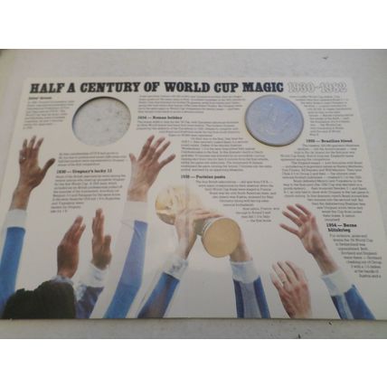 1982 Isle of Man - one crown - XII World cup Spain - in folder