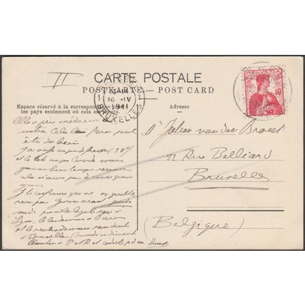 Candélabre pris dans la Glace, Quai du Léman, Genève, 1911 - Phototypie Co CPA