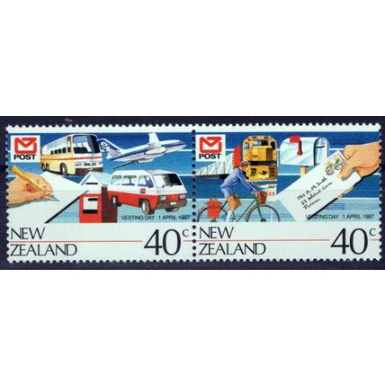New Zealand 871 MNH Pairs Motor Vehicles Planes Trains ZAYIX 1024S0503M