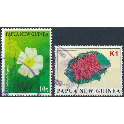 Flowers: 10t & 1k - Papua New Guinea 1996 - F H - SG 796 & 802