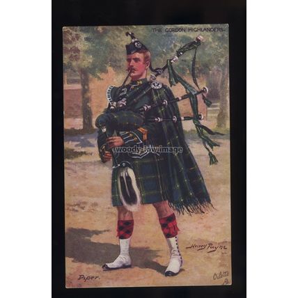 su3728 - The Gordon Highlanders - Artist Harry Payne - Tuck's postcard No.9884