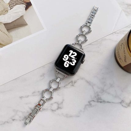 O-shaped Chain Metal Replacement Strap Watchband For Apple Watch Series, 7 41mm/
