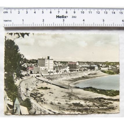 1957 postcard La Collette Walks, Jersey