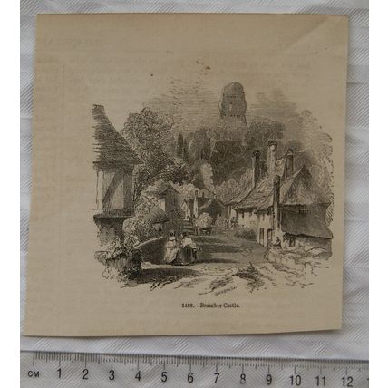 1860s engraving - Bramber Castle
