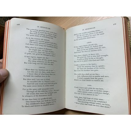 c1907 THE POETICAL WORKS OF ALFRED LORD TENNYSON ILLUSTRATED LEATHER BOOK (P5)
